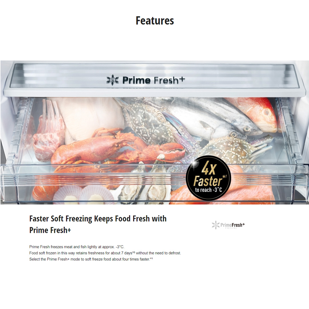 Panasonic 422L 2 Doors Bottom Mount Inverter Refrigerator with AI ECONAVI NR-BX421BPS | Faster Soft Freezing Keeps Food Fresh with Prime Fresh | Cook Healthy Meals Every Day with Prime Fresh | Anti-bacterial Effect | Refrigerator With 1 Year Warranty