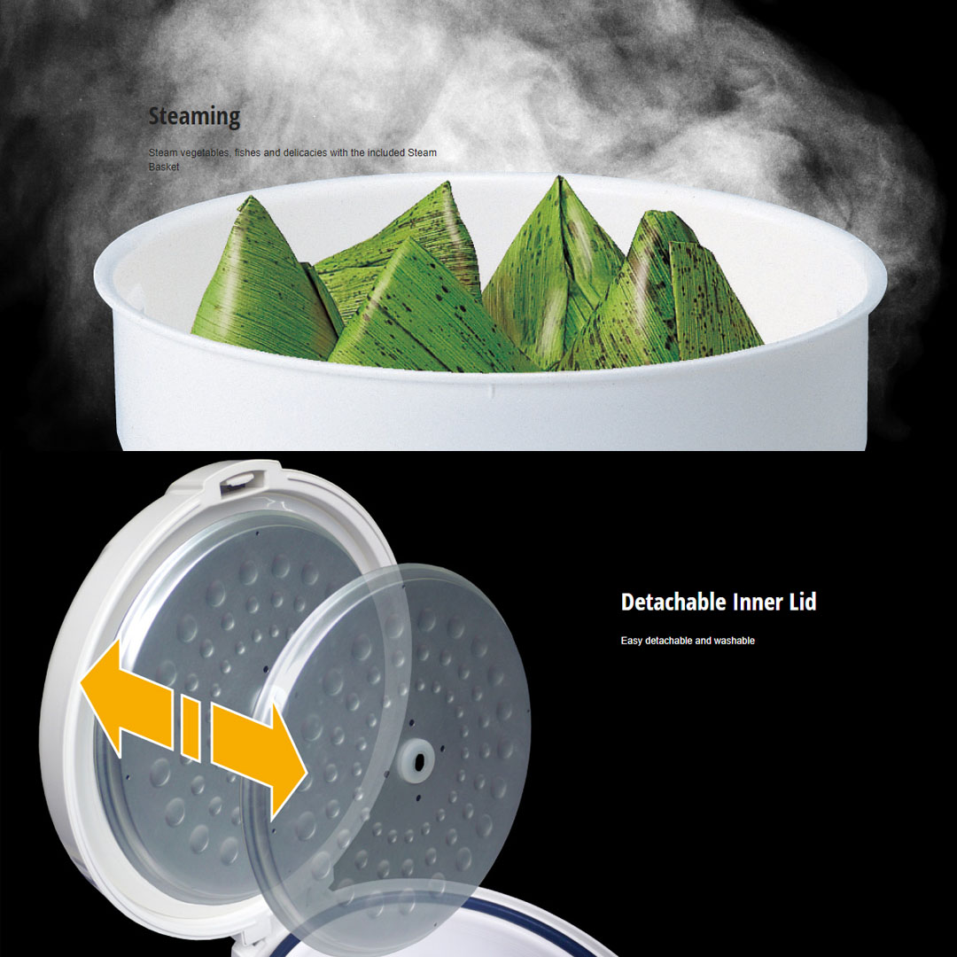 Panasonic 1.8L Mechanical Rice Cooker SR-RN188SSL | Non-stick Coated Pan | Easy to Wash | Easy Detachable | Rice Cookers with 1 Year Warranty