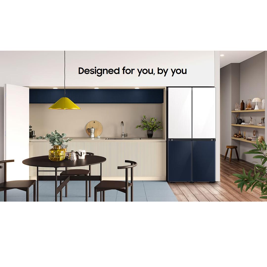 SAMSUNG 667L Multi Doors Bespoke Digital Inverter Refrigerator with All Around Cooling RF59CB0T03P/ME | Power Freeze | Power Cool | All-Around Cooling | Deodorizer | Humidity Control | Refrigerator with 1 Year Warranty