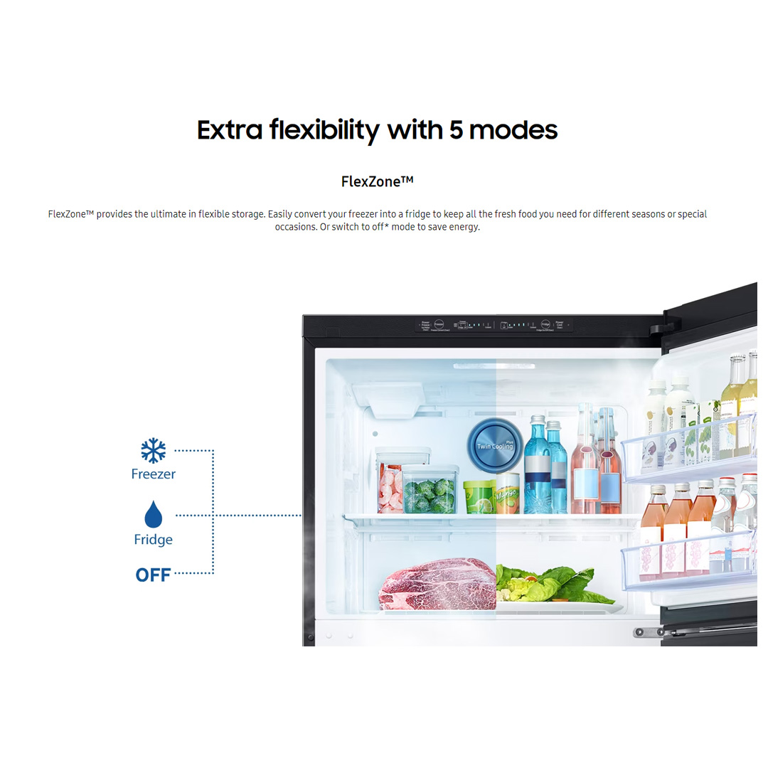 SAMSUNG 580L 2 Doors Top Mount Digital Inverter Refrigerator with Twin Cooling Plus RT18M6211S9/ME | FlexZone™ | Optional IceMaker | Reversible Door | Twin Cooling Plus™ | Refrigerator with 1 Year Warranty