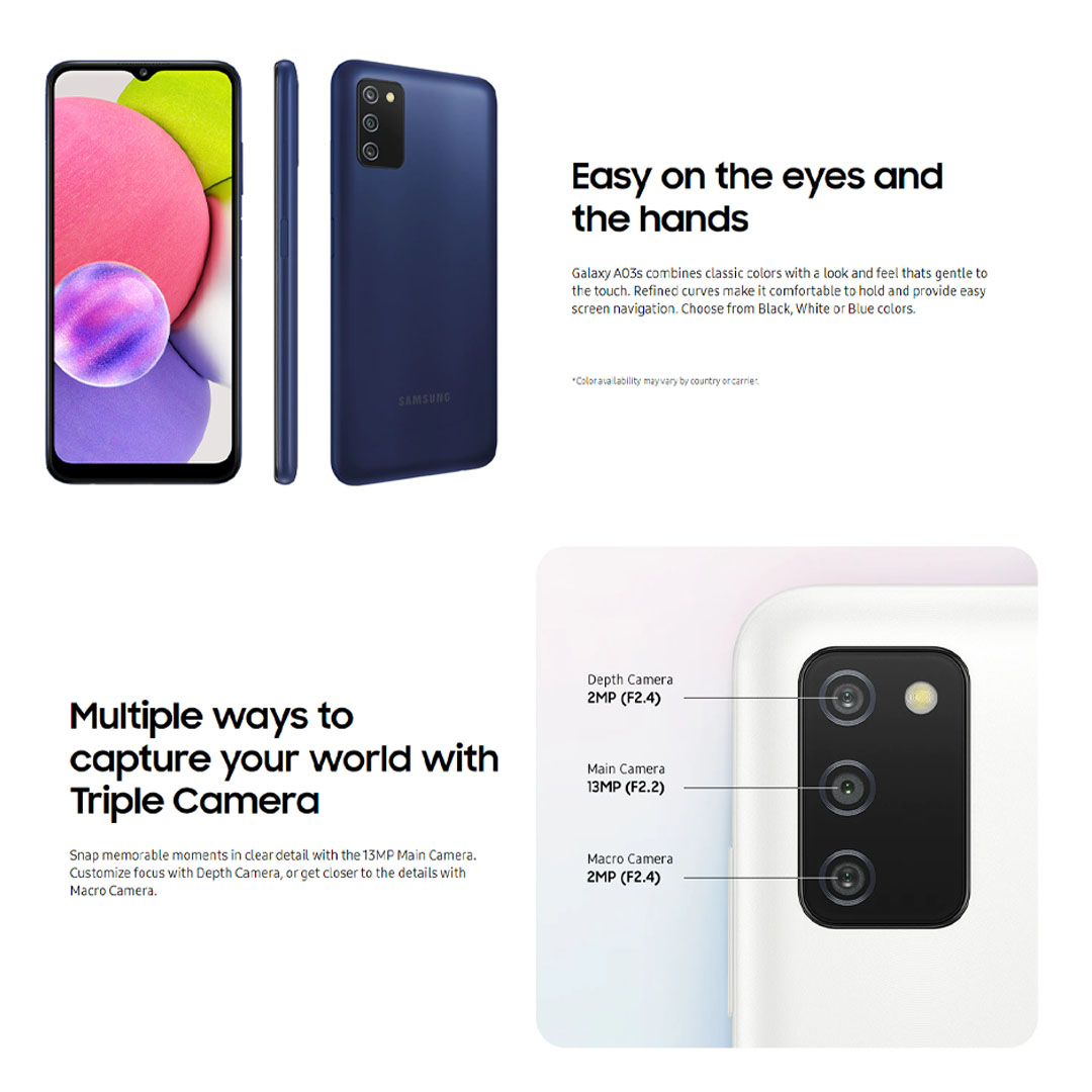 Galaxy A03s Samsung Phone With Triple Camera Samsung Galaxy A03