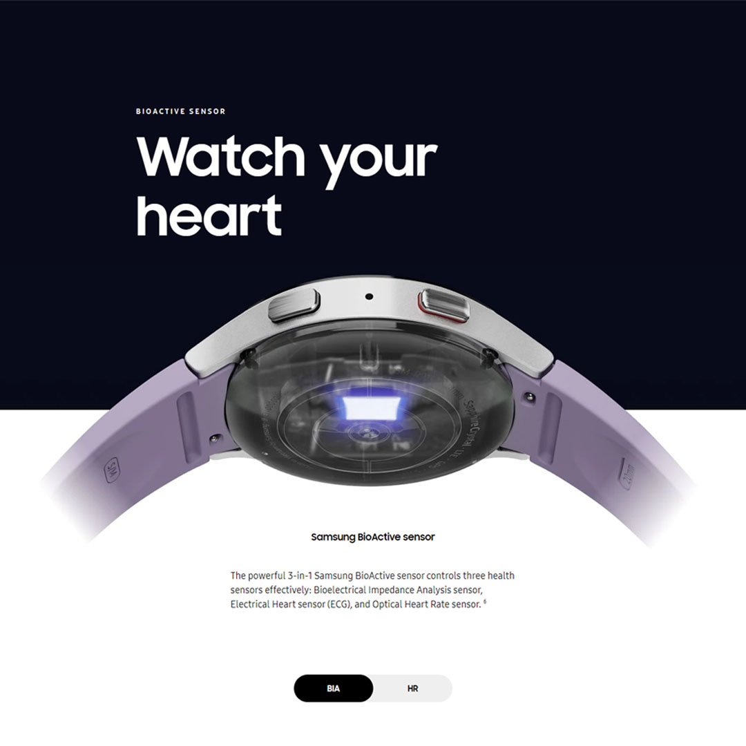 SAMSUNG Galaxy Watch5 Bluetooth 44mm | 1.4 Super AMOLED | 410mAh Battery | Heart Rate Sensor | Camera Controller | WiFi | NFC | GPS | Smart Watch with 1 Year Warranty