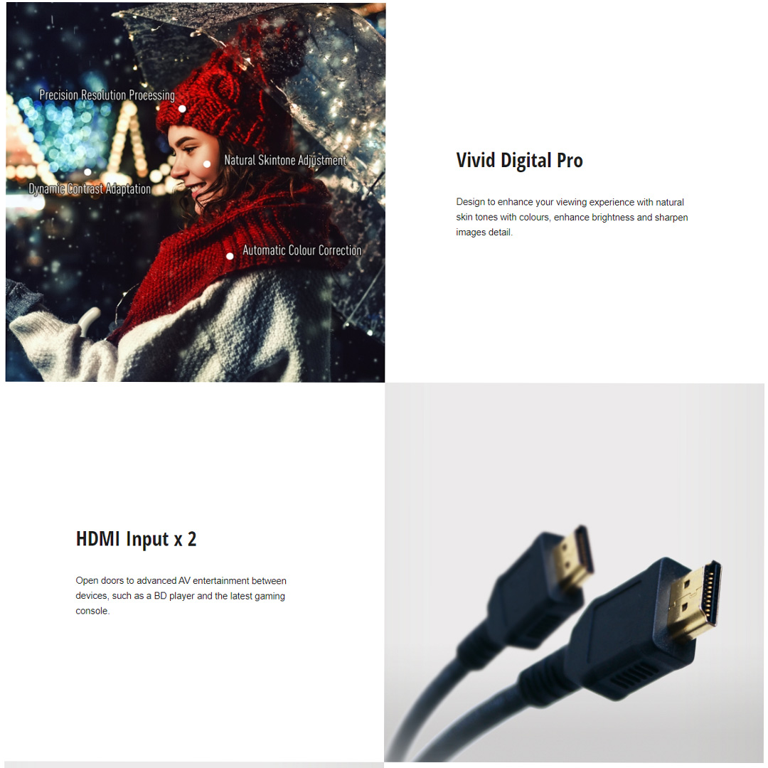 Panasonic 40" FHD LED TV TH-40L400K | Vivid Digital Pro | Media Player | HDMI Input x 2 | Narrow Bezel | Smart TV with 1 Year Warranty