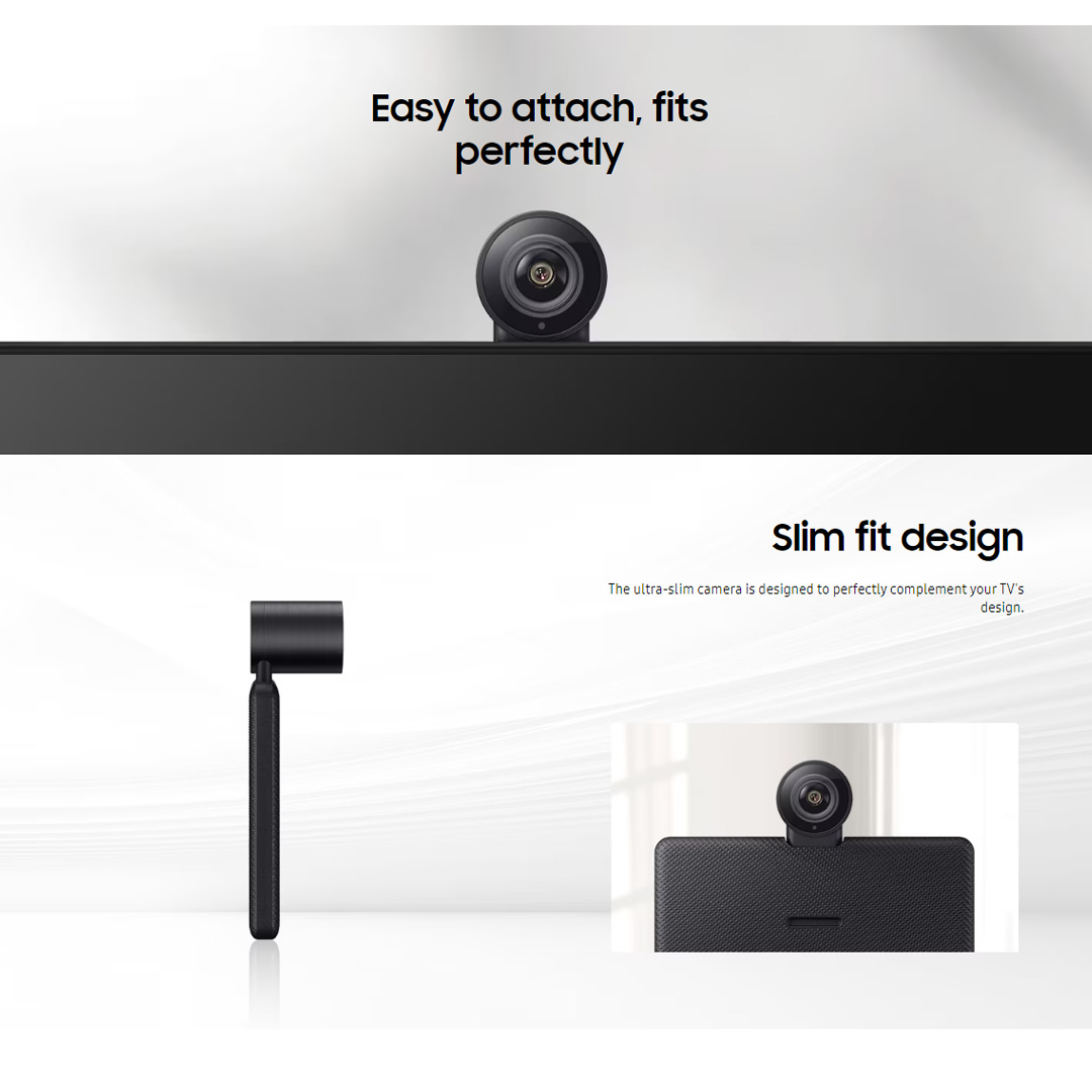 SAMSUNG Slim Fit Cam VG-STCBU2K/XY | Easy to Attach | Slim Fit Design | Attachable with Magnet | Accessories with 2 Year Warranty