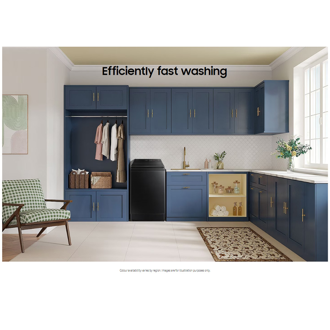 SAMSUNG 15KG Top Load Digital Inverter Washing Machine with Ecobubble WA15CG5745BDFQ | Dual Storm™ | Super Speed | Magic Filter | VRT Technology | Washing Machine With 1 Year Warranty