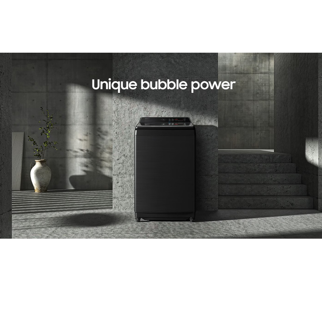 SAMSUNG 19KG Top Load Digital Inverter Washing Machine with Ecobubble WA19CG6886BVFQ | Hygiene Steam | Super Speed | Magic Filter | VRT Technology | Washing Machine with 1 Year Warranty