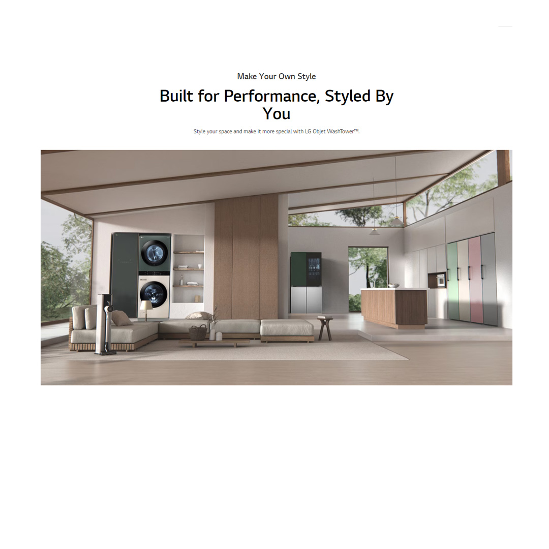 LG 14KG/10KG All-In-One Stacked Washer Dryer with AI Direct Drive Nature WT1410NHEG | TurboWashTM 360 | LG ThinQ app Compatible | Sensor Dry | Washer Dryer with 1 Year Warranty