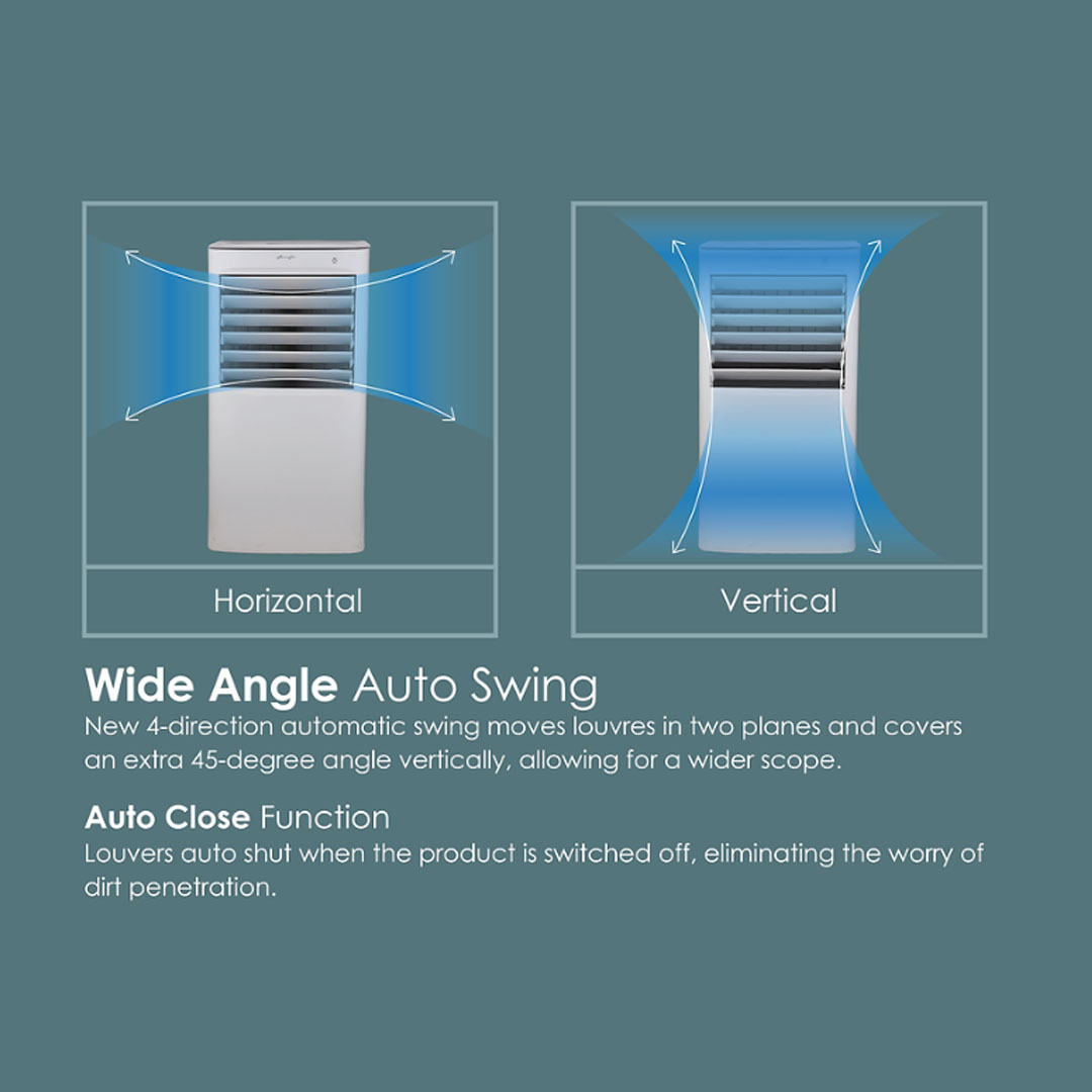 ALPHA 7L Air Cooler BREEZ AIR COOLER 7L | LED Display | Remote Control | 4 Speed | Auto Swing | 2 Ice Boxes | Timer On/Off | Wind Speed | Portable Cooler | Air Cooler with 1 Year Warranty