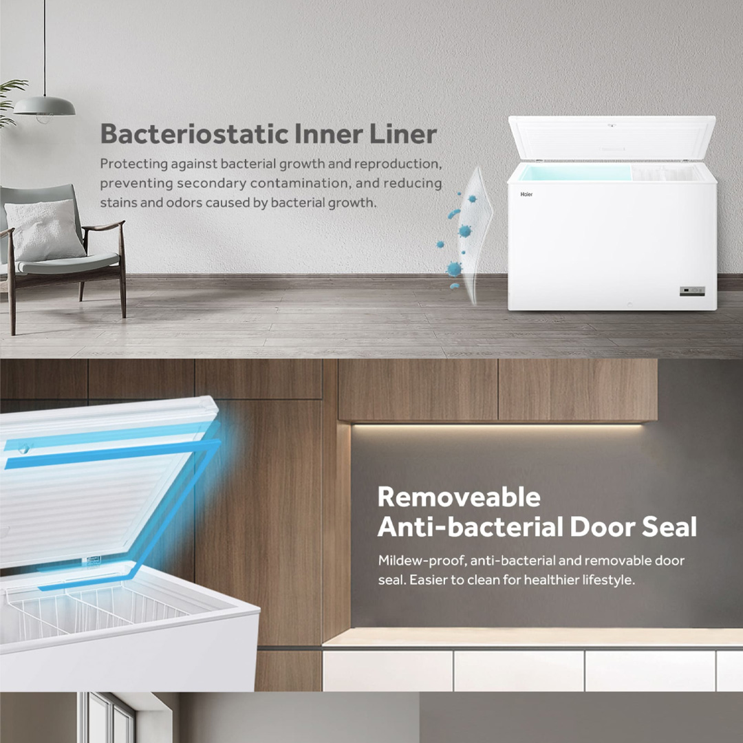 HAIER 251L Chest Freezer BD-288HEC | Fast Freezing | Convertible Cooling | Handle & Lock | Freezer with 2 Year Warranty
