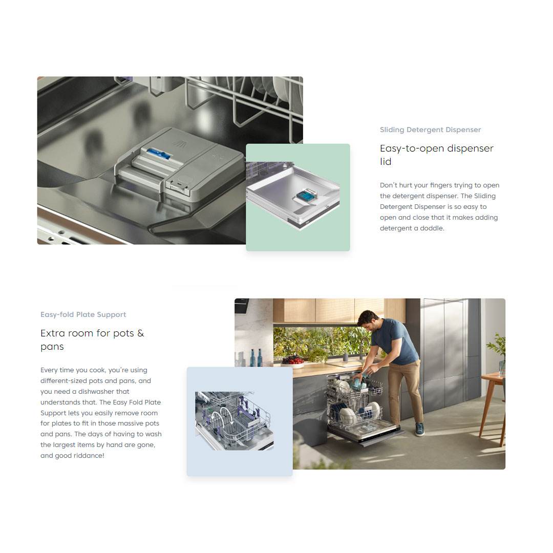 Beko 15 Place Settings Free Standing ProSmart Inverter Dishwasher BDFN26520QX | ProSmart Inverter Motor | 6 Number of Programmes | Sliding Detergent Dispenser | Dish Washer with 2 Year Warranty