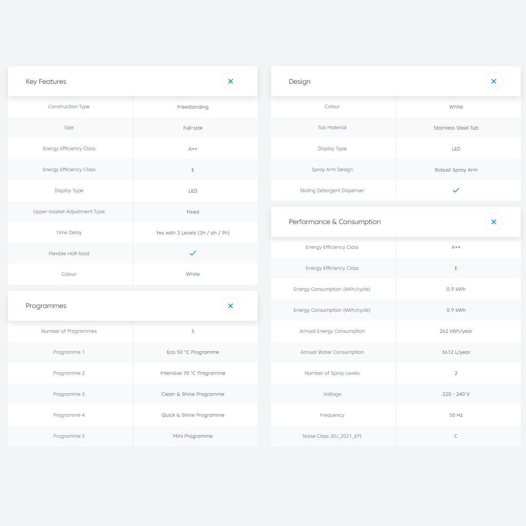 Beko 13 Place Settings Free Standing ProSmart Inverter Dishwasher DVN05R20W | Sliding Cutlery Basket | Sliding Detergent Dispenser | LED Display | Child Lock | Dish Washer with 2 Year Warranty