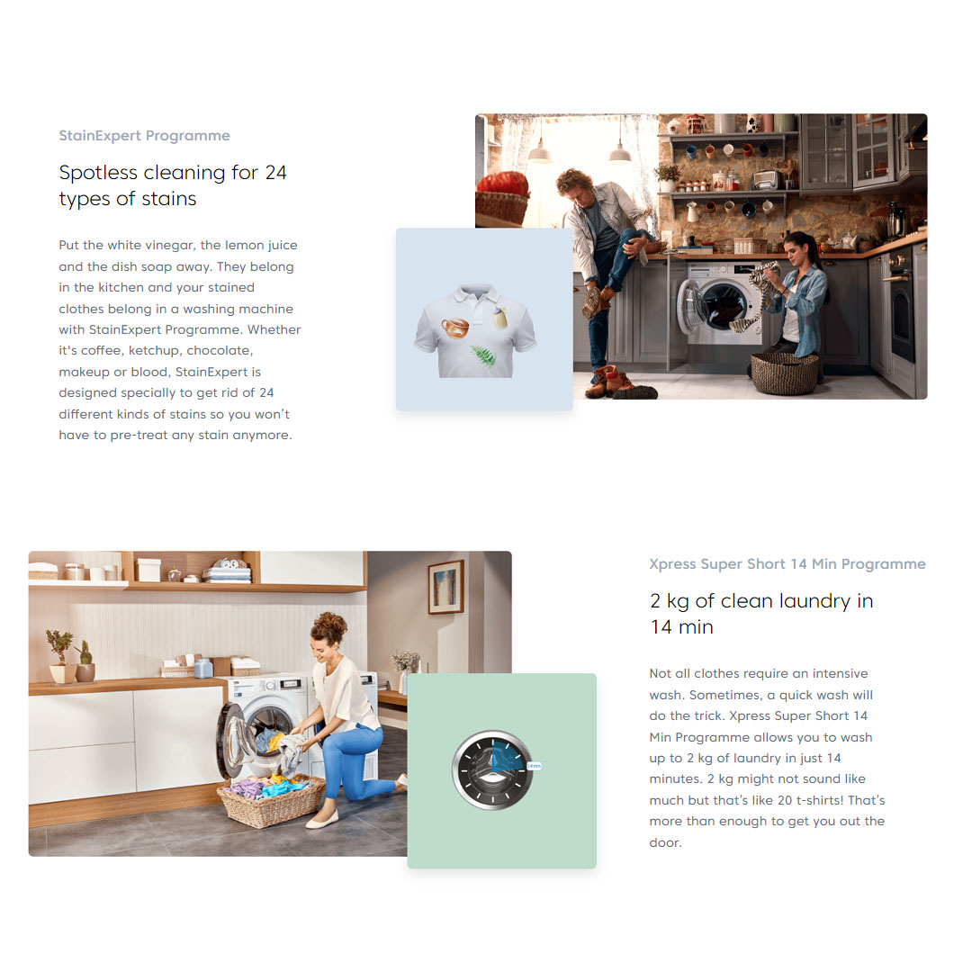 Beko 12KG Front Load ProSmart Inverter Washing Machine WTE12744PXSTN | AntiCrease | AquaWave | Extra Rinse | Steam | DrumClean | Washing Machine with 2 Year Warranty