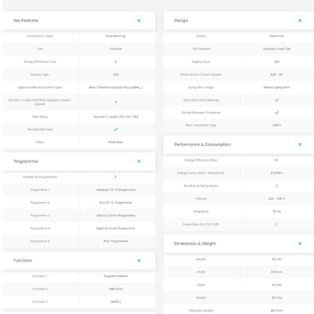 Beko 14 Place Setting Free Standing Dishwasher BDFN15430X | LED Display | Flexible Half-Load | Self Dry | Water Safe | Freestanding | Dishwasher with 2 Year Warranty