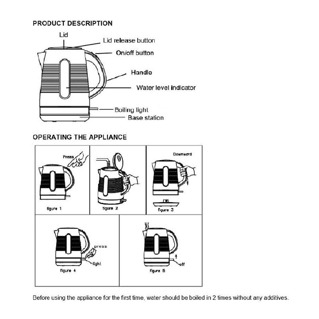 ELBA 1.7L Kettle EJK-J1734(BK) | UK Imported Otter Temperature Controller | Automatic Boiling & Switch Off | Dry Boiled Protection | Kettle with 1 Year Warranty
