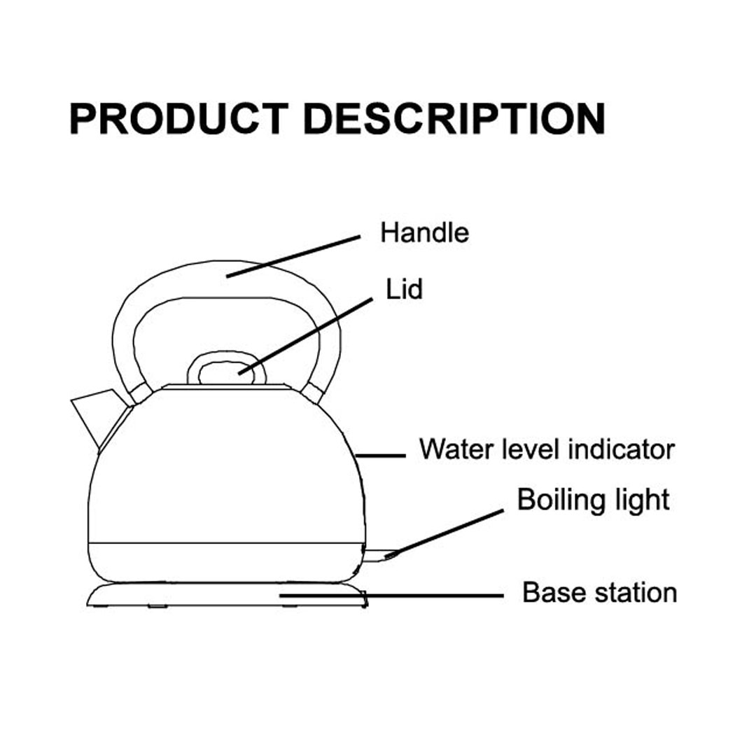 ELBA 1.7L Jug Kettle EK-K1780(RD) | UK Imported Otter Temperature Controller | Dry Boiled Protection | Automatic Boiling & Switch Off | Kettle with 1 Year Warranty