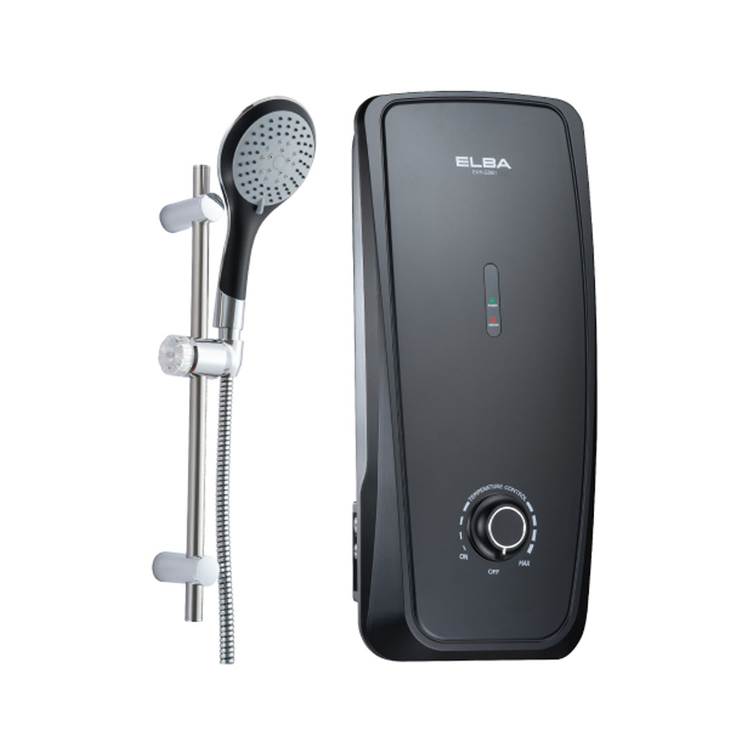 ELBA 3600W Water Heater EWH-G3661(MB) | Safety Features & Safety Device | Extra Safety DPDT | Built-in Auto Water Flow Switch | Splash Proof Protection | Water Heater with 1 Year General & 7 Year Heating Element & 10 Year Anti-Tank Leakage Warranty