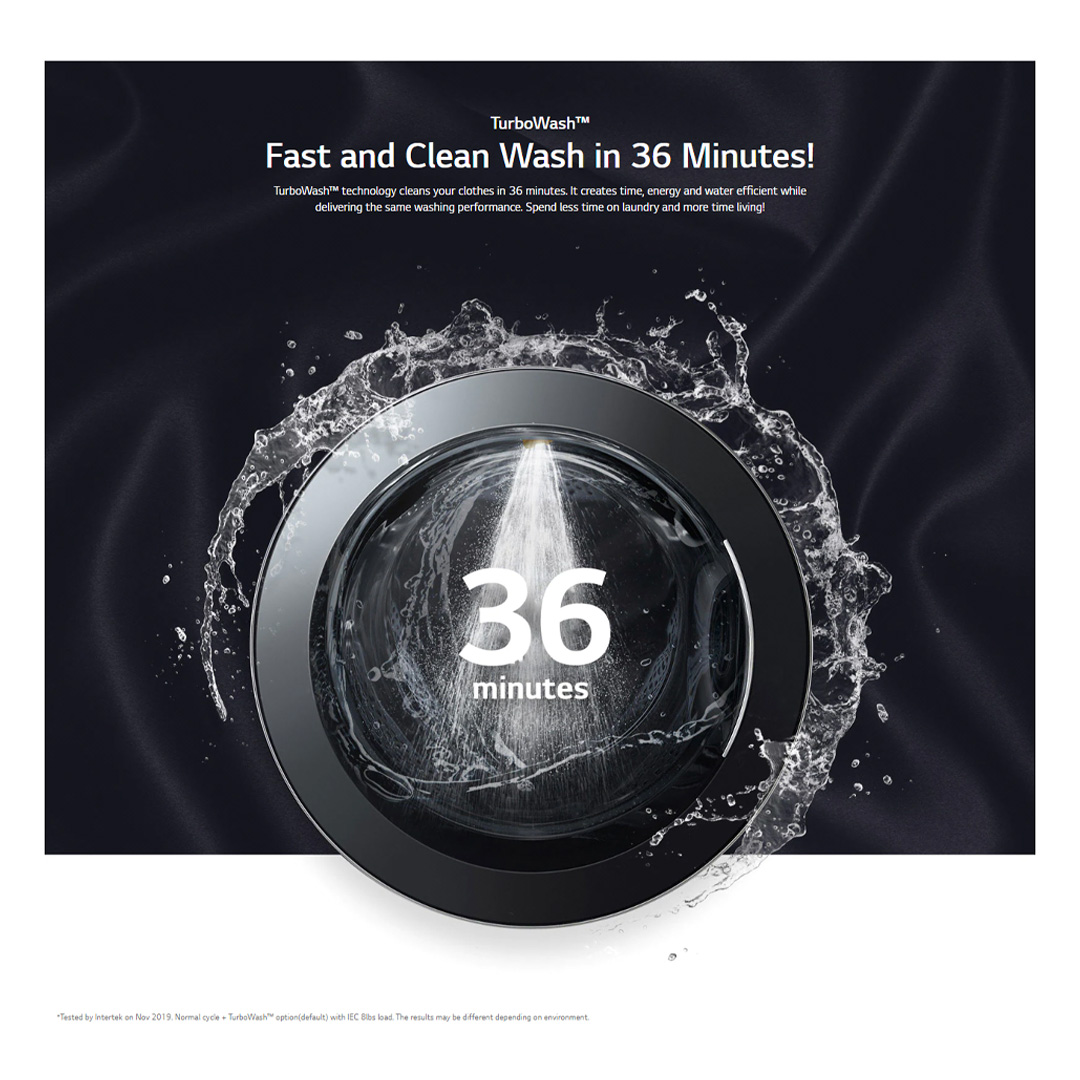 LG 20KG/10KG Front Load Washer Dryer with Direct Drive Inverter and Steam F2720RVTV | 6motion DD | TurboWash™ | Steam™ | Washer Dryer with 1 Year Warranty