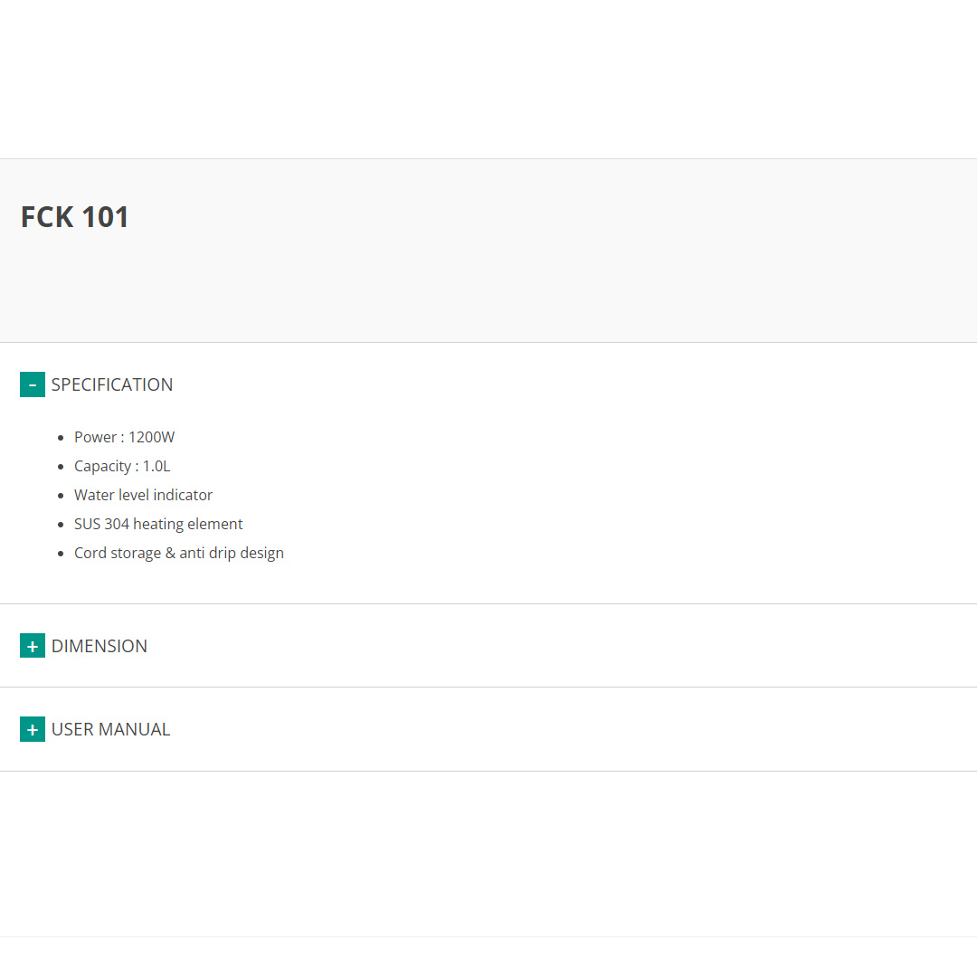 FABER 1L Kettle FCK 101 | Water Level Indicator | SUS 304 Heating Element | Cord Storage & Anti Drip Design | Kettle with 1 Year Warranty