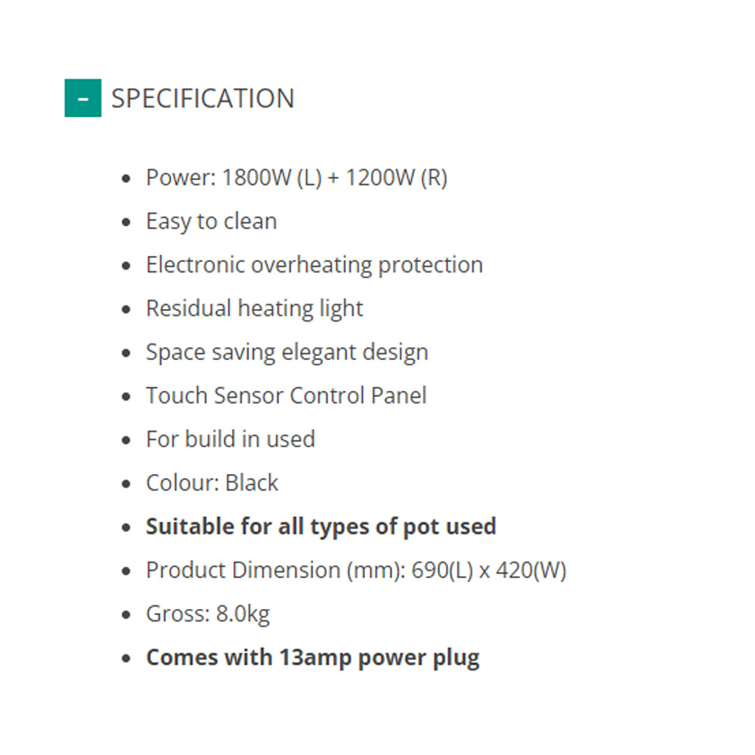 FABER 2 Burners Built-In Ceramic Hob FCH3C/69BK | Touch Sensor Control Panel | Easy to clean | Electronic overheating protection |  Ceramic Hob with 1 Year Warranty