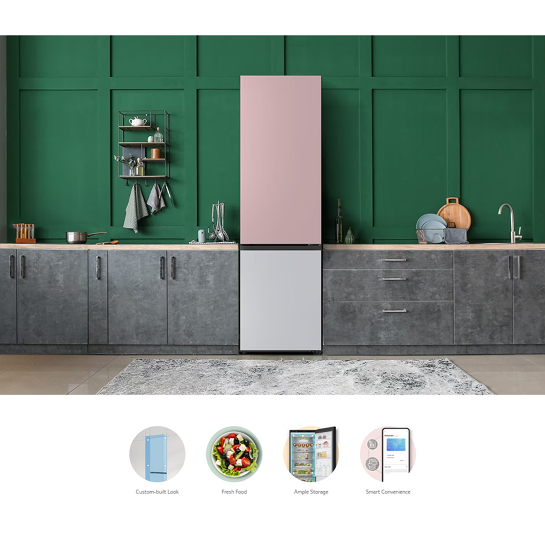 LG 341L 2 Doors Bottom Mount Smart Inverter Refrigerator GC-B459QG9D | Linear Cooling+™ | Door Cooling+™ | Metal Fresh™ | Refrigerator with 1 Year Warranty