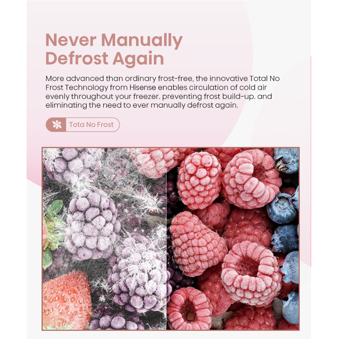 HISENSE 620L Side by Side Inverter Refrigerator RS688N4AW-PU | Deodorizing Filter | Electronic Touch Control | Led Lighting | Refrigerator with 3 Years Warranty