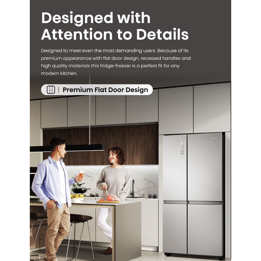 HISENSE 780L Side by Side Inverter Refrigerator RS868N4ASV | Deodorizing Filter | Electronic Touch Control | Led Lighting | Refrigerator with 3 Years Warranty