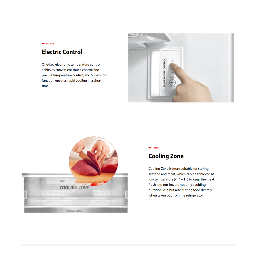 TOSHIBA 360L 2 Doors Inverter Refrigerator GR-RT416WE-PMY(06) | AirFALL Cooling | Origin Inverter | Humidity Control | Refrigerator with 1 Year General & 12 Year Compressor Warranty