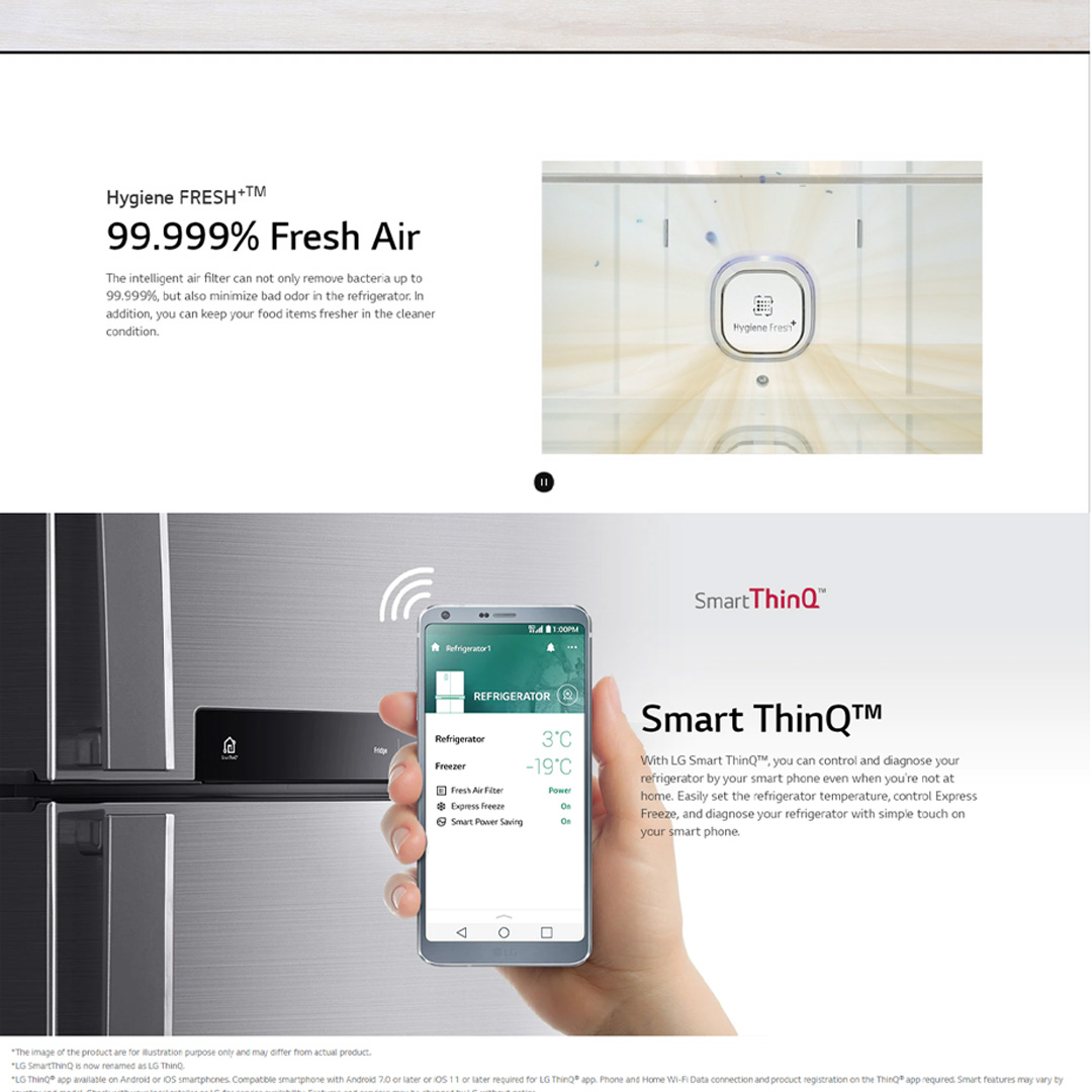 LG 602L 2 Door Top Mount Smart Inverter Refrigerator Matte GR-H802HQHM | Child Lock | Door Cooling | Smart Diagnosis | Door Alarm | Express Freeze | Ice Maker | Refrigerator with 1 Year Warranty