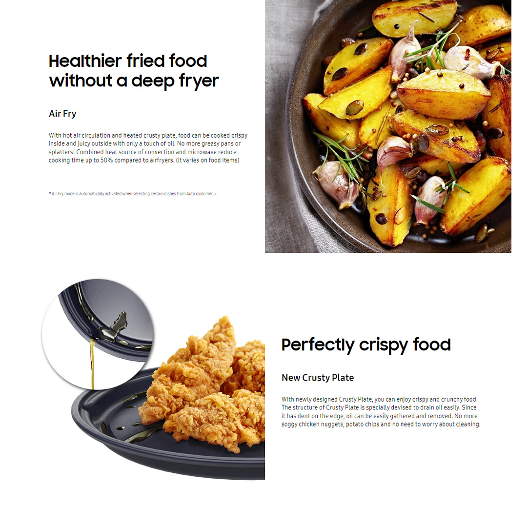 SAMSUNG 35L Convection Microwaves Oven with HotBlast MC35R8088LC/SM | Full Glass Touch | Ceramic Enamel Interior | Preheat | Keep Warm | Eco Mode | Microwaves Oven with 1 Year Warranty