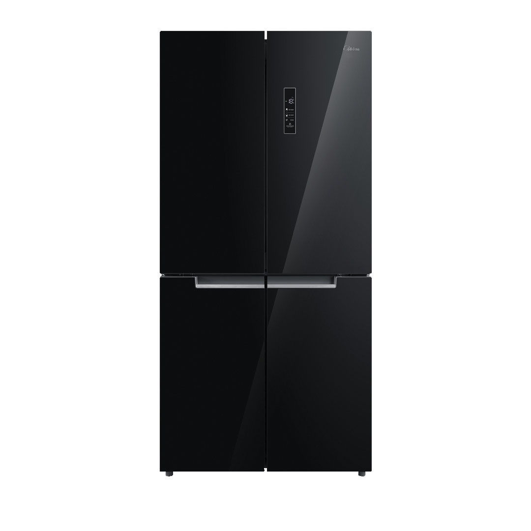 Midea 560L Multi Doors Inverter Refrigerator MFT-585WEGBI | Inverter Compressor | Premium Tempered Glass Door | 2-Cooling System | LED Display Control | Vacation Mode | Multi Air Flow System | Platinum Fresh | Refrigerators  with 1 Year Warranty