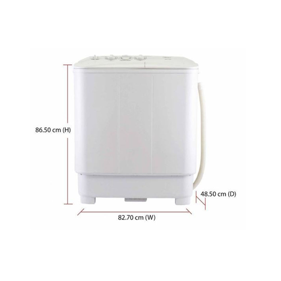 Midea 9KG Semi-Auto Washing Machine  MSW-9008P | Wash Drain Selector | Wash Timer Selector | Spin Timer Selector | Fibre Body | Washing Machine with 1 Year Warranty