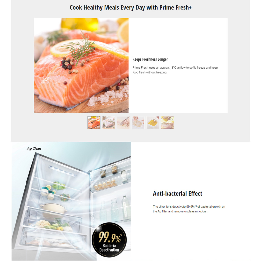 Panasonic 422L 2 Doors Bottom Mount Inverter Refrigerator with AI ECONAVI NR-BX421BPS | Faster Soft Freezing Keeps Food Fresh with Prime Fresh | Cook Healthy Meals Every Day with Prime Fresh | Anti-bacterial Effect | Refrigerator With 1 Year Warranty