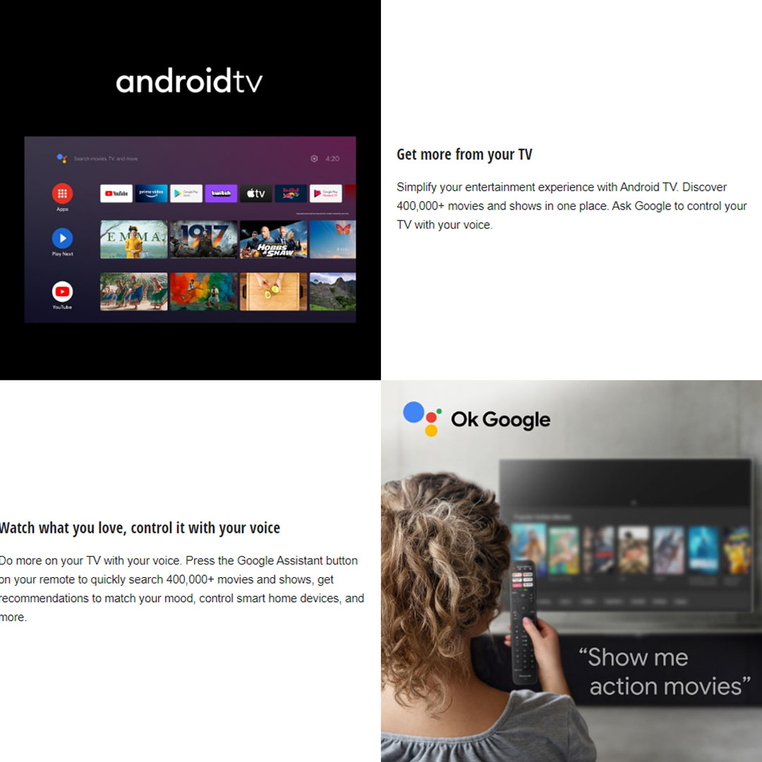 Panasonic 65" 4K UHD Android LED TV TH-65LX650K | Google Assistant | Chromecast built-in | HDR Bright Panel | 4K Studio Colour Engine | Hexa Chroma Drive | Bluetooth | Android TV with 2 Year Warranty