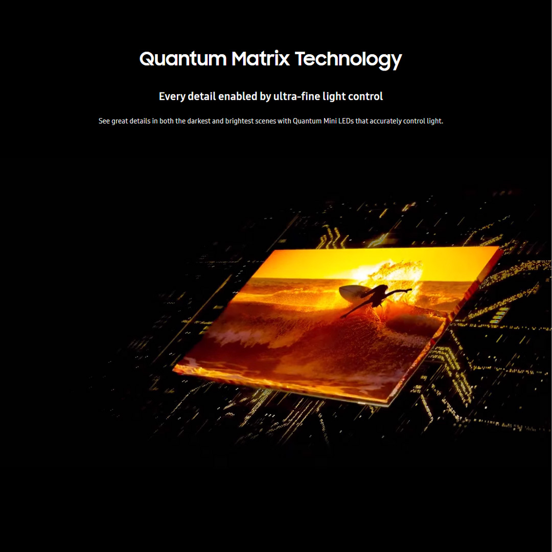 SAMSUNG 55" 4K UHD Smart NEO QLED TV QA55QN95CAKXXM | Quantum Matrix Technology Pro | Neural Quantum Processor 4K | Ultimate UHD Dimming Pro | Infinity One Design | Dolby Atmos | Smart TV with 2 Year Warranty