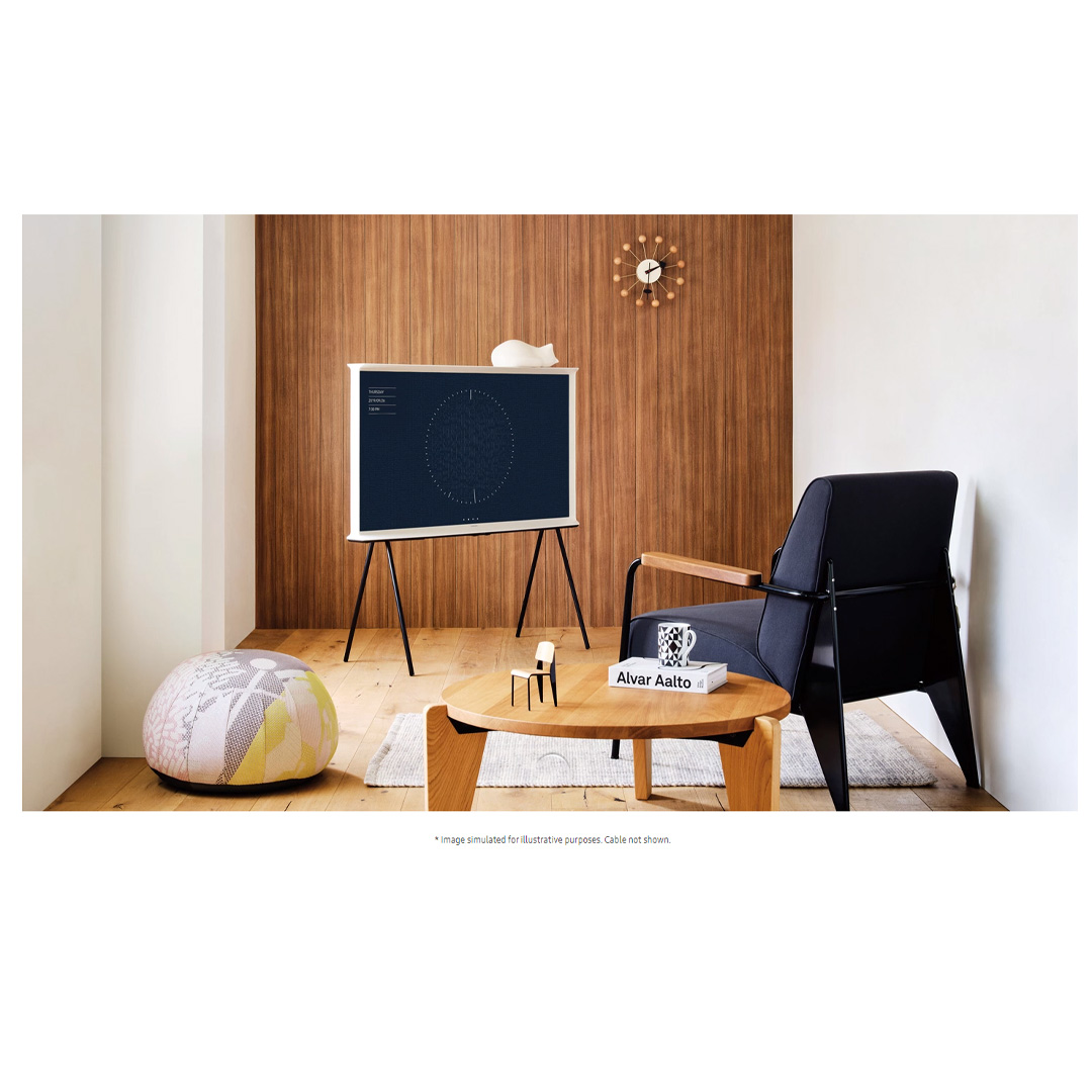 SAMSUNG 55" The Serif 4K Lifestyle Smart QLED TV QA55LS01BAKXXM | 360 All Round Design | Matte Display | Powerful Sound | Detachable Stand | Smart TV with 2 Year Warranty