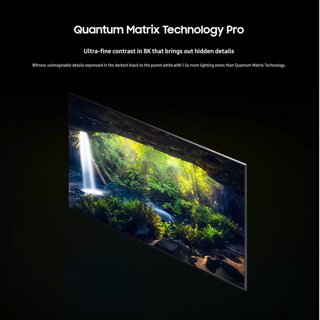 SAMSUNG 65" 8K UHD Smart QLED TV QA65QN900CKXXM | Infinity Screen | Dolby Atmos | Smart Hub | SmartThings | HDR | HDMI | Smart TV with 2 Year Warranty