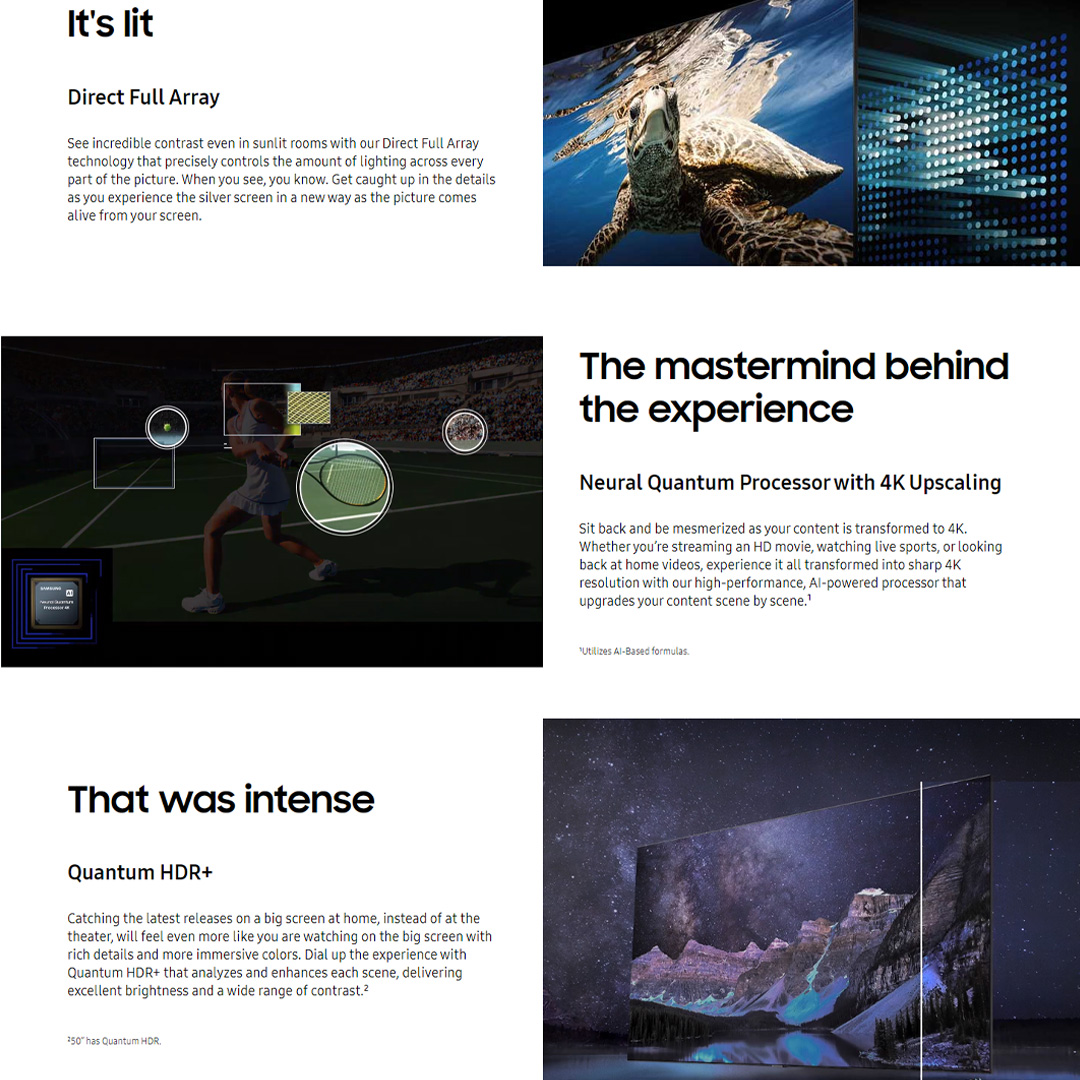 SAMSUNG 98" 4K UHD Smart QLED TV QA98Q80CAKXXM | Tizen™ Smart TV | Dolby Atmos | Smart Hub | SmartThings | HDR | HDMI | Smart TV with 2 Year Warranty