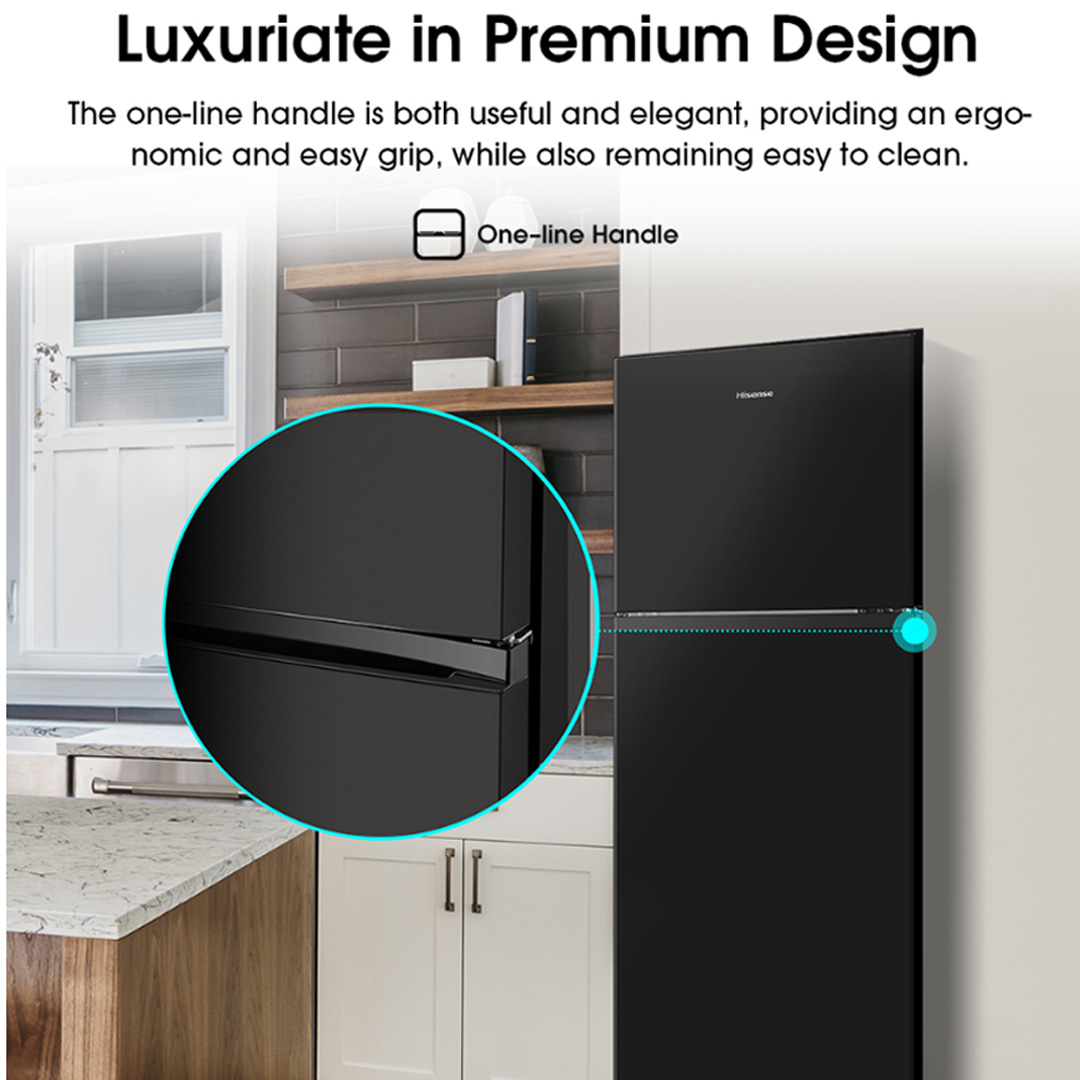 HISENSE 320L 2 Doors Top Mount Durable Inverter Refrigerator RT328N4ABN | Multi Air Flow | Deodorizing Filter | Durable Inverter | LED Lighting | Fresh Zone | Refrigerator with 3 Year Warranty