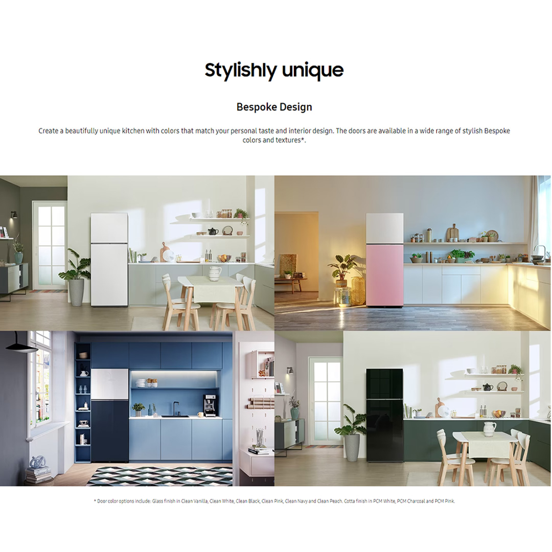 SAMSUNG 427L 2 Doors Bespoke Top Mount Digital Inverter Refrigerator with Optimal Fresh  RT42CB6644C3ME | SpaceMax™ | All-Around Cooling | Multi Flow | Optimal Fresh Zone | Refrigerator with 1 Year Warranty