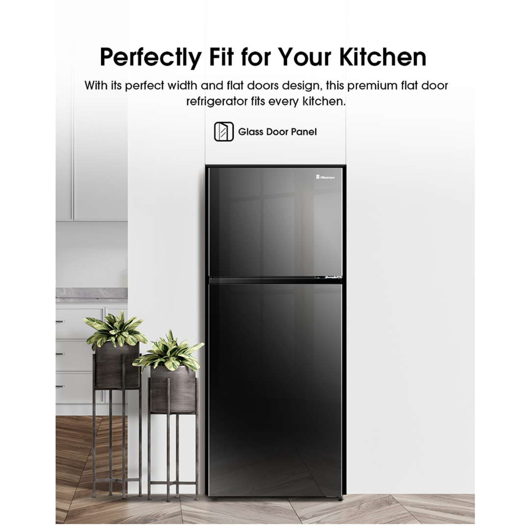 HISENSE 500L 2 Doors Top Mount Durable Inverter Refrigerator RT549N4ABU | Multi Air Flow | Deodorizing Filter | Moisture Fresh Crisper | Durable Inverter | LED Lighting | Removable Twist Ice Maker | Refrigerator with 3 Year Warranty
