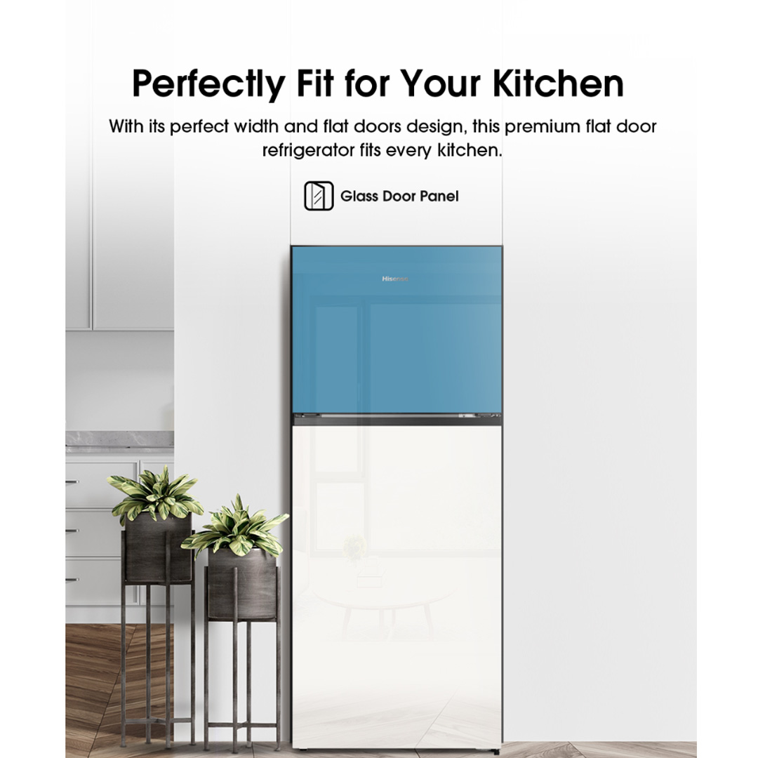 HISENSE 500L 2 Doors Top Mount Durable Inverter Refrigerator RT549N4AW-MBU | Multi Air Flow | Deodorizing Filter | Moisture Fresh Crisper | Durable Inverter | LED Lighting | Removable Twist Ice Maker | Refrigerator with 3 Year Warranty