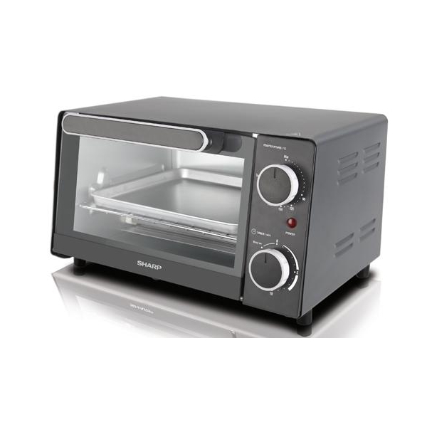 SHARP 9L Oven Toaster EO9MTBK | Perfect for Grilling Baking & Toasting | With Light Indicator | Baking Pan & Wire-rack Included | 10 Mins Timer with Auto Shut Off Function | Oven Toaster with 1 Year Warranty