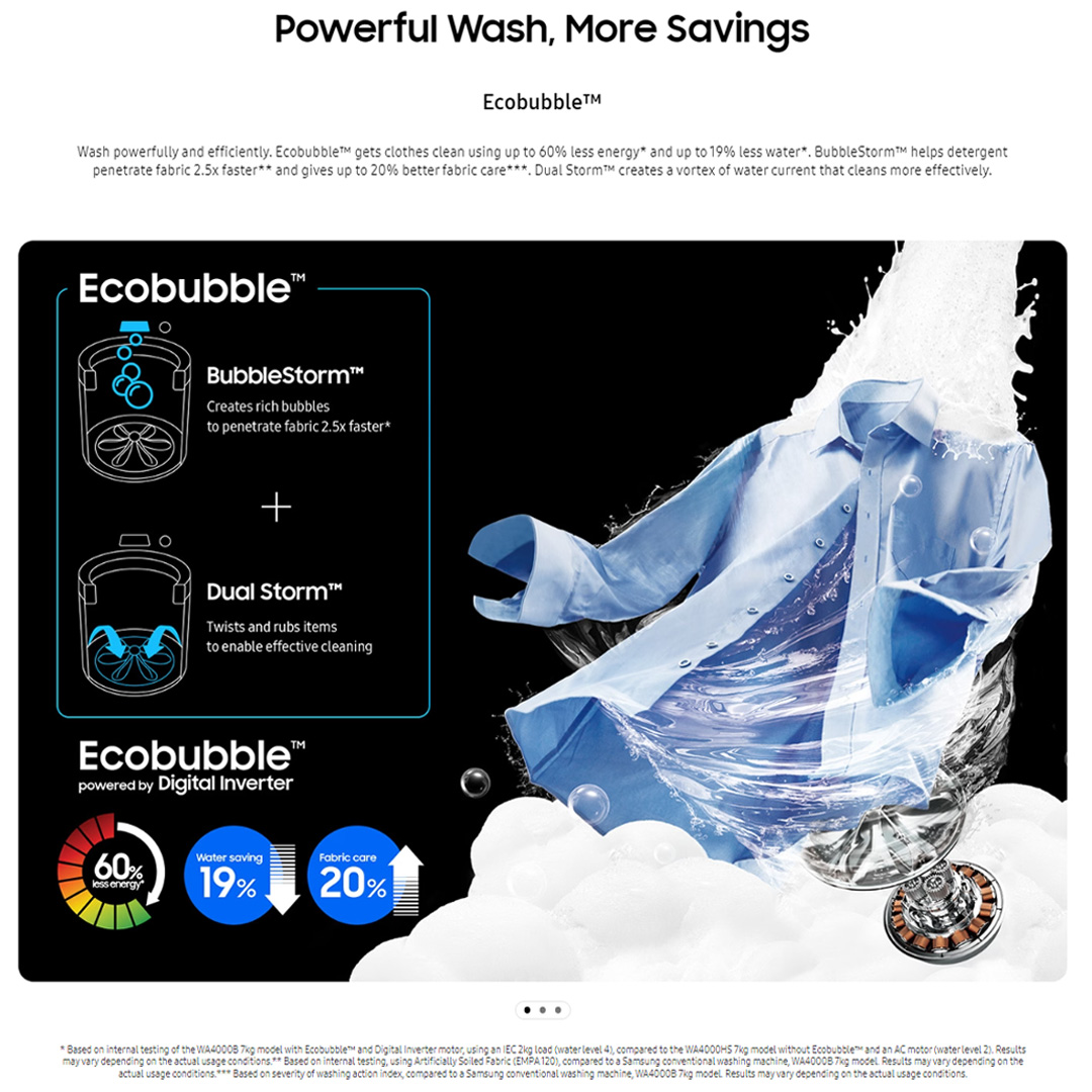 SAMSUNG 8KG Top Load Digital Inverter Washing Machine with Ecobubble WA80CG4545BYFQ  | Dual Storm™ | Super Speed | Magic Filter | VRT Technology | Washing Machine With 1 Year Warranty