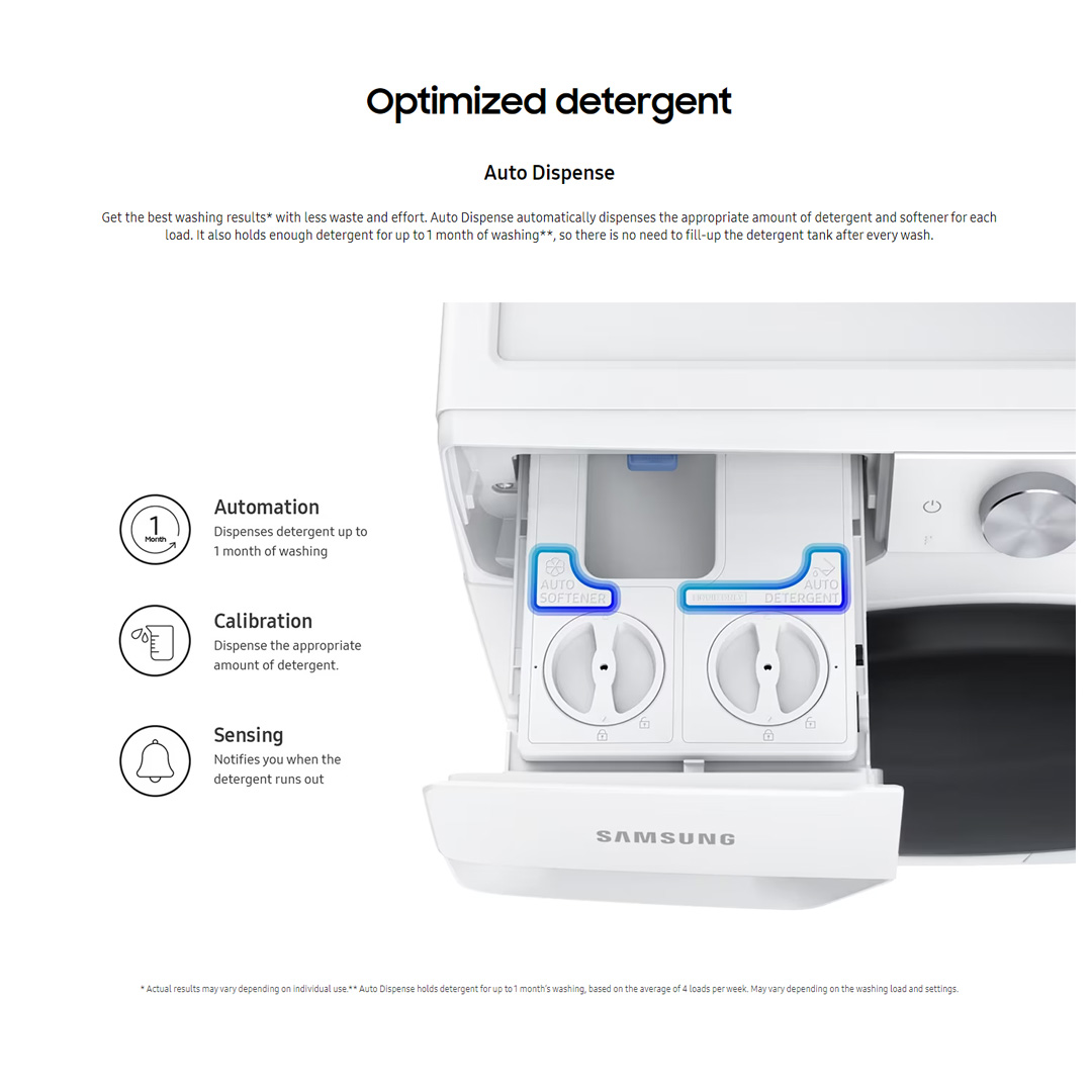 SAMSUNG 8.5KG/6KG Front Load Washer Dryer with AI Ecobubble WD85T534DBE/FQ | AI Control | Eco Bubble™ | Drum Clean | Hygiene Steam | Washer Dryer with 1 Year Warranty