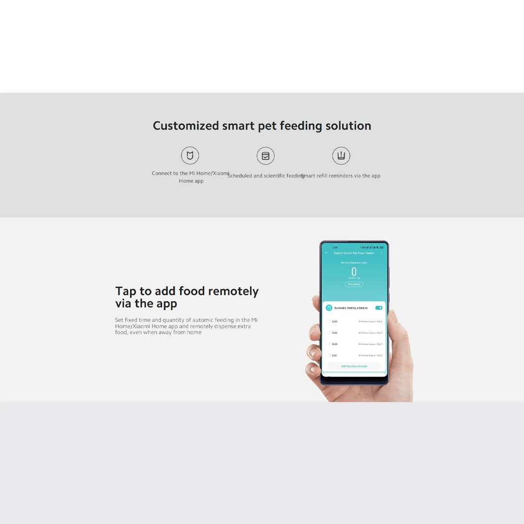 Xiaomi 3.6L Smart Pet Food Feeder XWPF01MG | Safety Lock | Dispensing Times | Automatic Feeding | Food Feeder with 1 Year Warranty