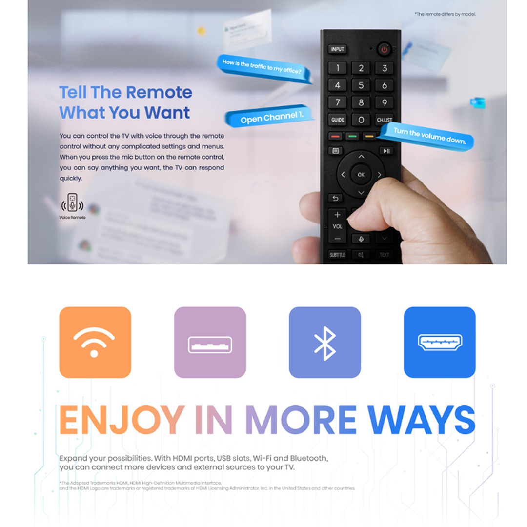 HISENSE 65" 4K UHD Google LED TV 65A6500H | Google TV | Dolby Digital | Voice Search | Smartphone Remote Control | Television with 3 Years Warranty