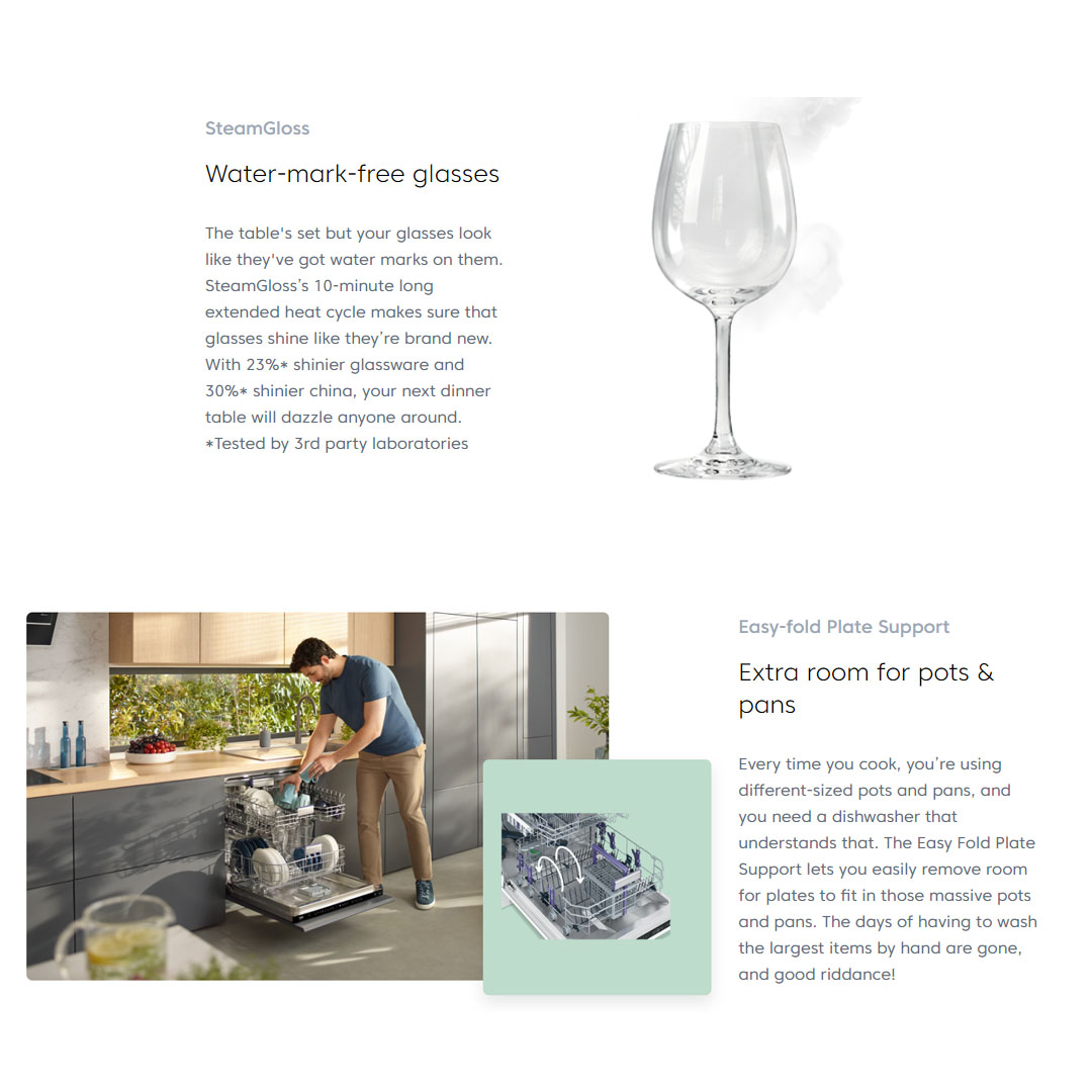 Beko 14 Place Settings Built in ProSmart Inverter Dishwasher BDIN36430 | 6 Number of Programmes | SelfDry | SteamGloss | Dish Washer with 2 Year Warranty