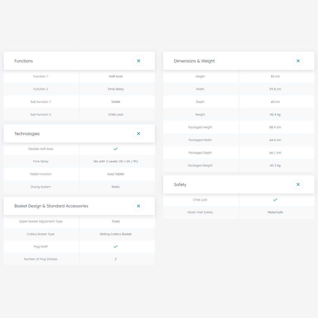 Beko 13 Place Settings Free Standing ProSmart Inverter Dishwasher DVN05R20W | Sliding Cutlery Basket | Sliding Detergent Dispenser | LED Display | Child Lock | Dish Washer with 2 Year Warranty
