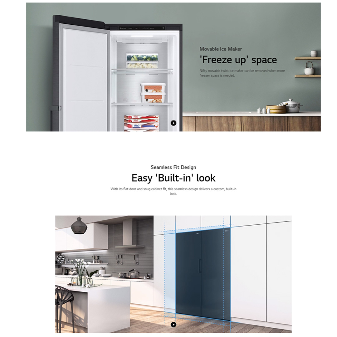 LG 321L Single Door Smart Inverter Refrigerator GC-B414FGQF | Door Cooling+™ | ThinQ (Wi-Fi) | Smart Diagnosis™ | Refrigerator With 1 Year Warranty