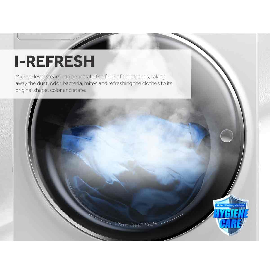 HAIER 10KG/6KG Front Load Super Inverter Washing Machine HWD100-BP14959S8 | ABT | Auto Lock Door | Add Wash | Drum Clean | Quick Wash | I-Refresh | Door Cover | Washing Machine with 2 Year Warranty